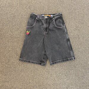 Great JNCO Pipes Classic Shorts 100% Cotton Jet Black / Mens 30W 14" Inseam